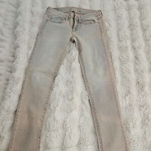 American Eagle Women’s Light Blue Pinkish Skinny Jeans